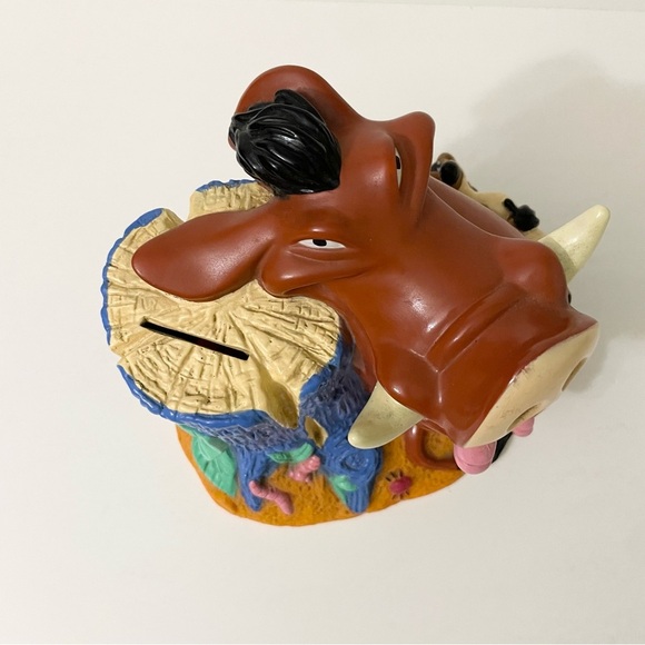 Vintage Disney The Lion King Timon & Pumba Plastic Coin Bank - Picture 5 of 16